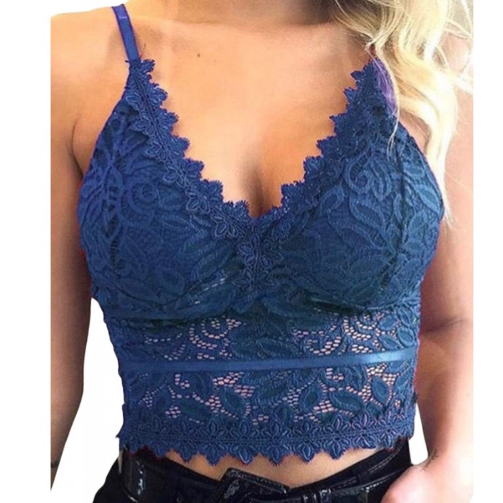 COPY - Royal Lace Bralette Crop Top